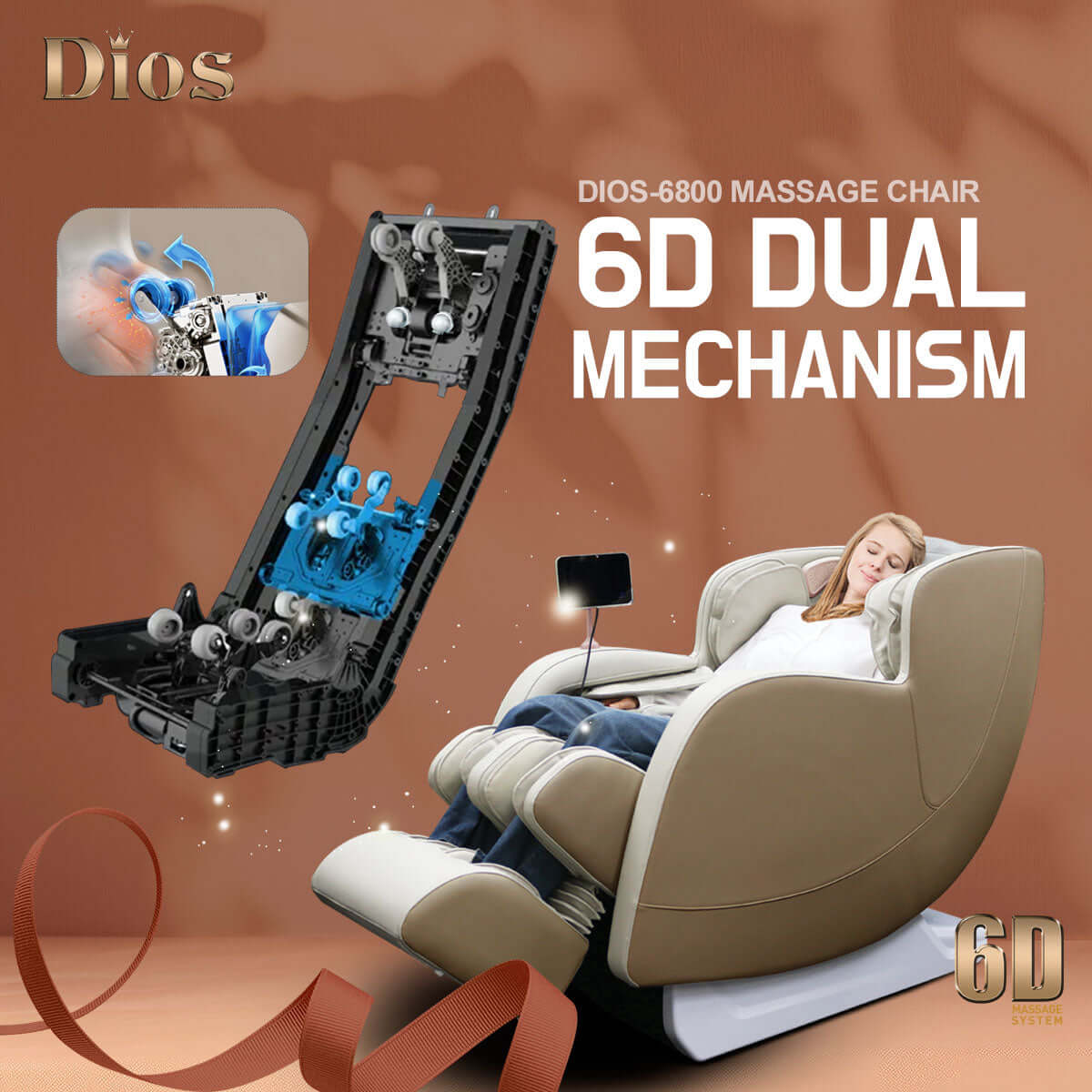 Dios-6800 6D Massage Chair