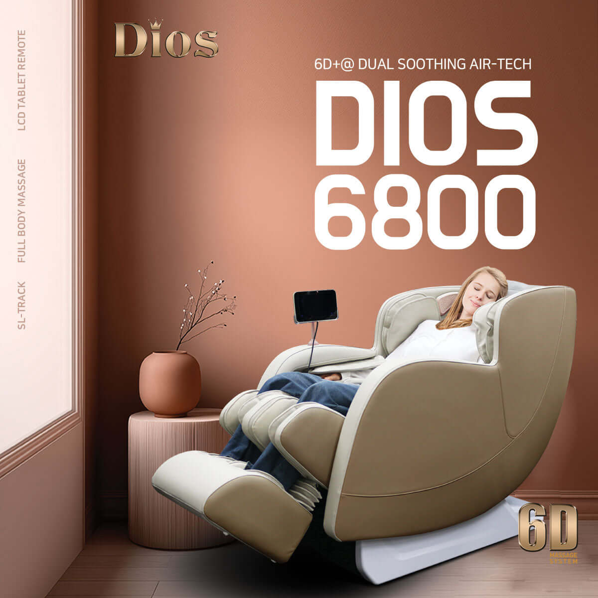 Dios-6800 6D Massage Chair