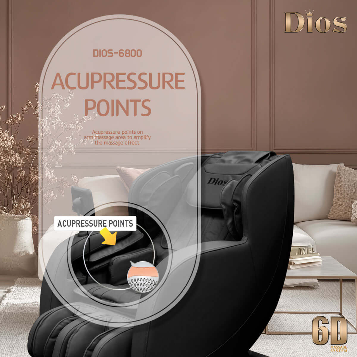 Dios-6800 6D Massage Chair